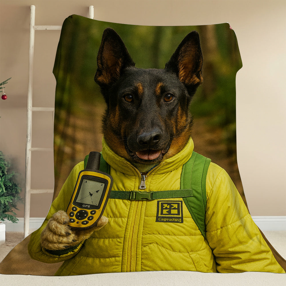 Custom Photo Geocaching Gps Adventure Dog BlanketGift For Dog Lovers