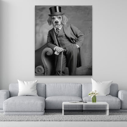 Custom Photo Gentleman Dog  Gift For Dog Lovers