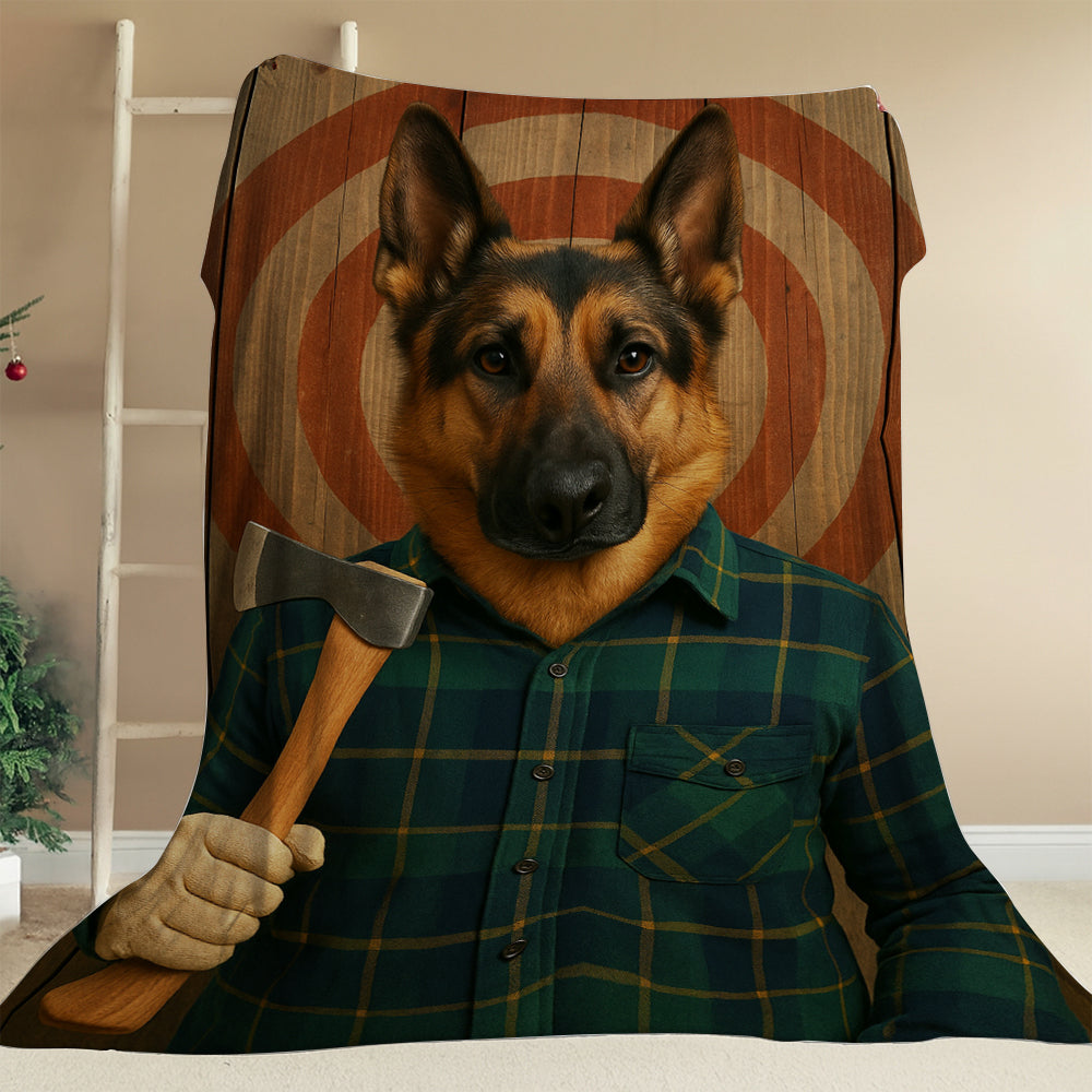 Custom Photo Axe Throw Dog BlanketGift For Dog Lovers