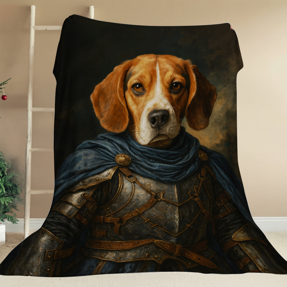 Custom Dog Photo Viking Blanket For Dog Lover