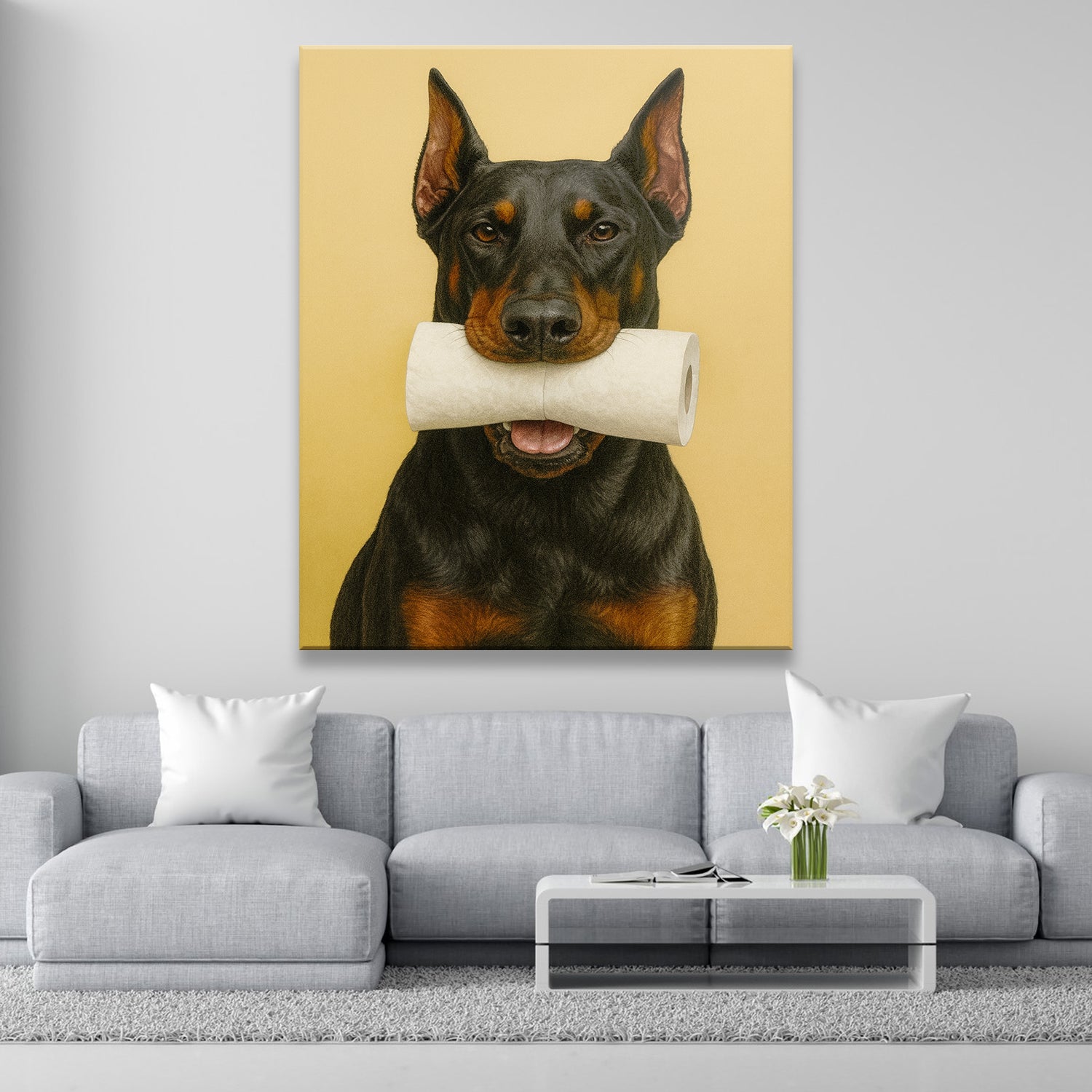 Custom Photo Dog Bathroom Style 23 Canvas Gift For Dog Lovers