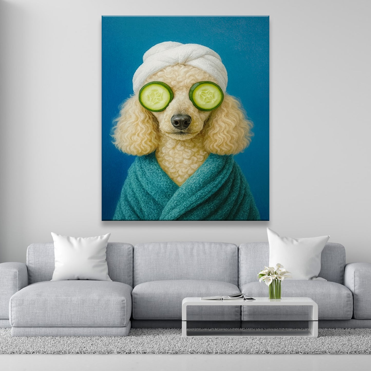 Custom Photo Dog Bathroom Style 21 Canvas Gift For Dog Lovers