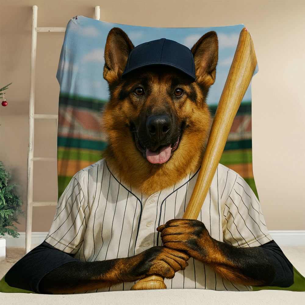 Custom Photo Baseball Player Dog Gift For Dog Lovers