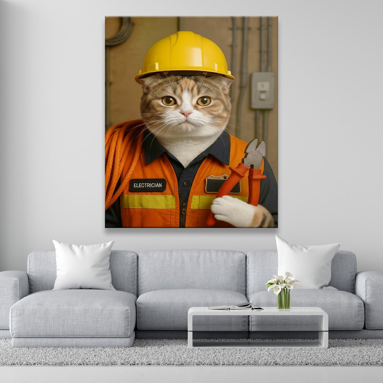 Custom Photo Electrician Canvas Canvas Gift For Canvas Lovers