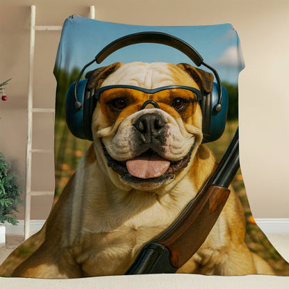 Custom Photo Clay Shooter Dog BlanketGift For Dog Lovers
