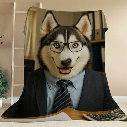 Custom Photo Accountant Dog BlanketGift For Dog Lovers