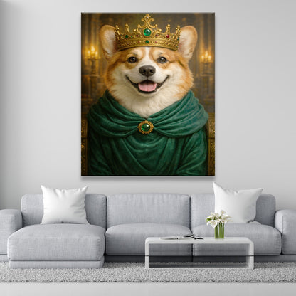 Custom Photo Royal King Queen Dog Canvas Gift For Dog Lovers