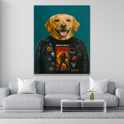 Custom Photo Dog Rock n Roll Canvas