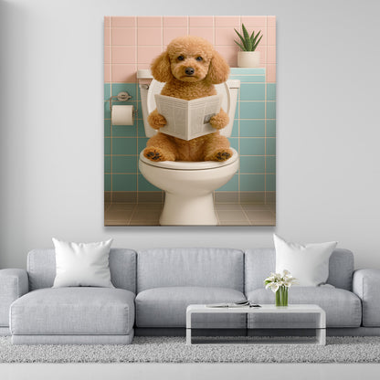 Custom Photo Dog Bathroom Style 8 Canvas Gift For Dog Lovers