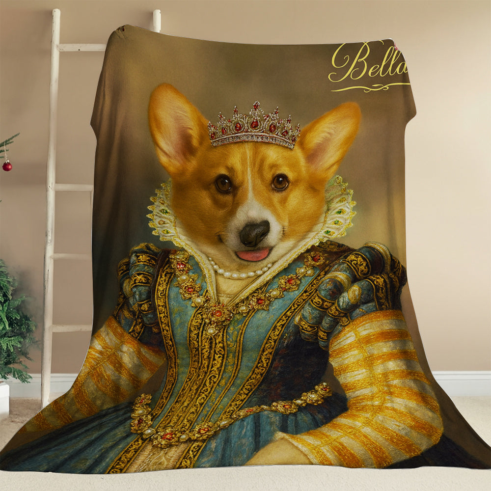 Custom Photo Sapphire Queen Dog BlanketGift For Dog Lovers
