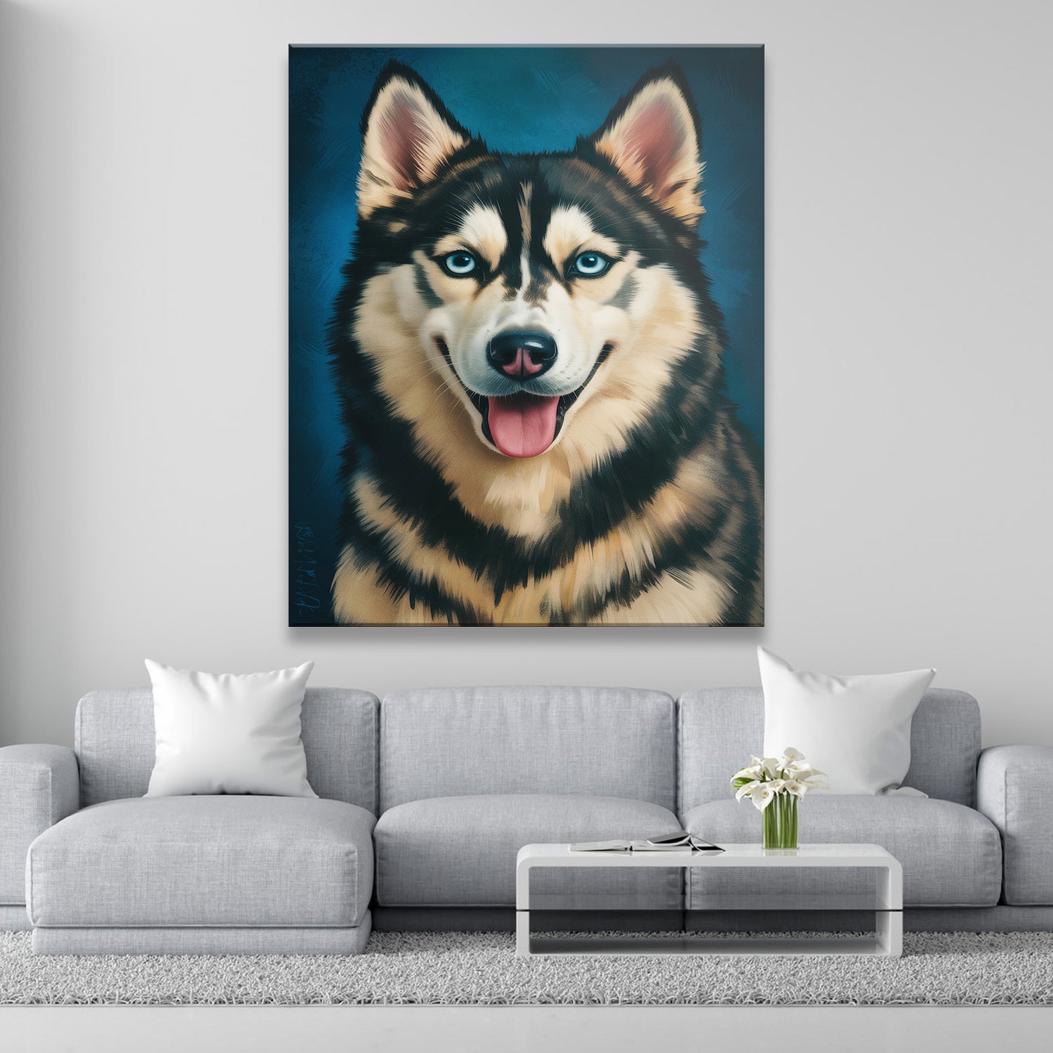 Custom Dog Deep Blue
