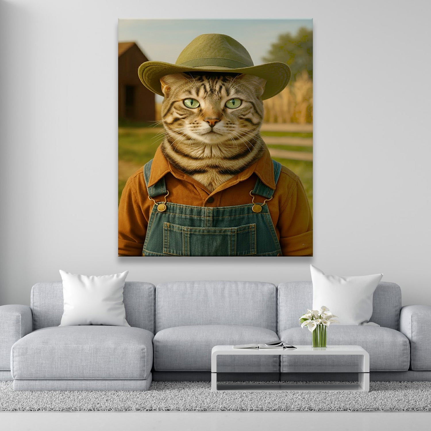 Custom Photo Farmer Farmhouse Canvas Canvas