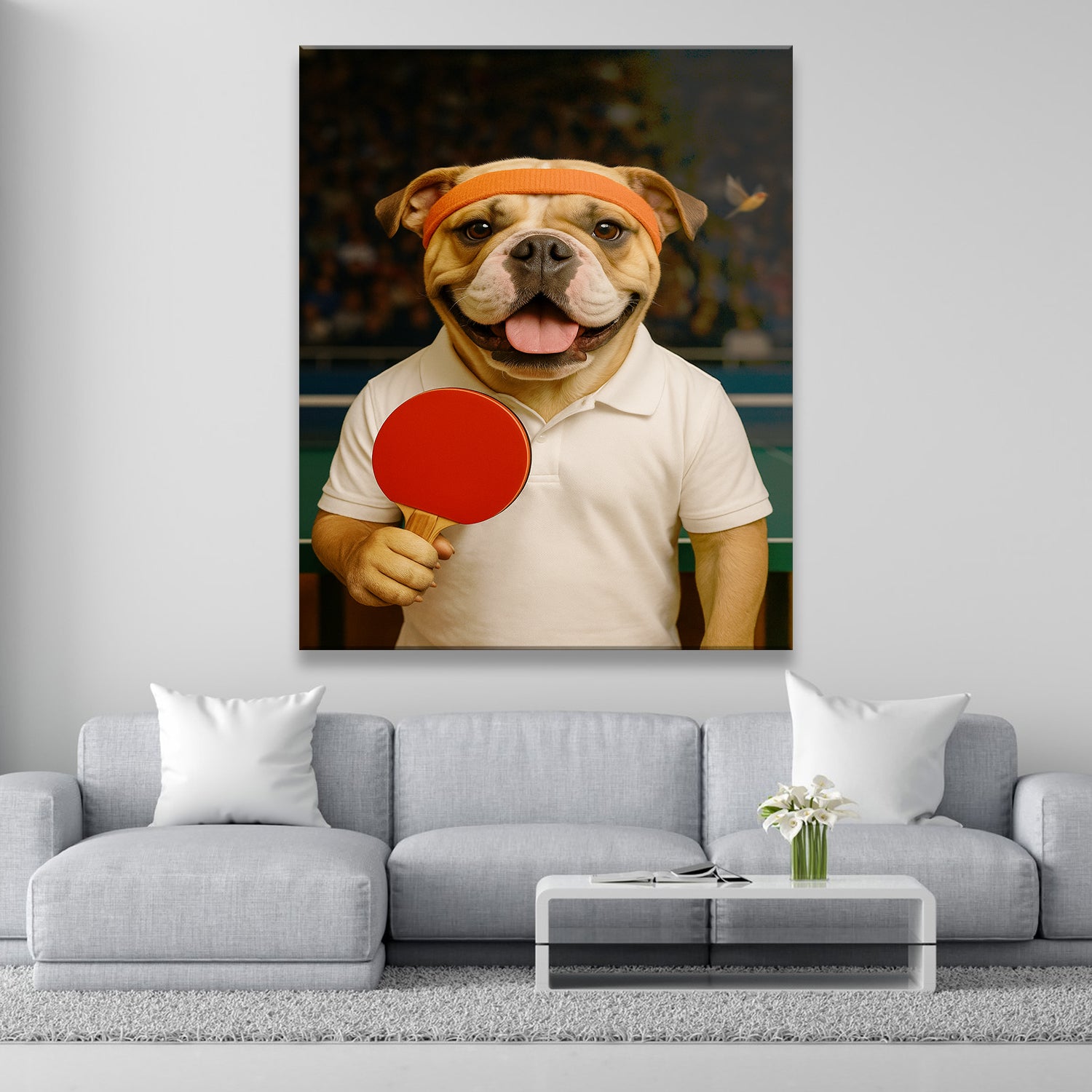 Custom Photo Table Tennis Dog Gift For Dog Lovers