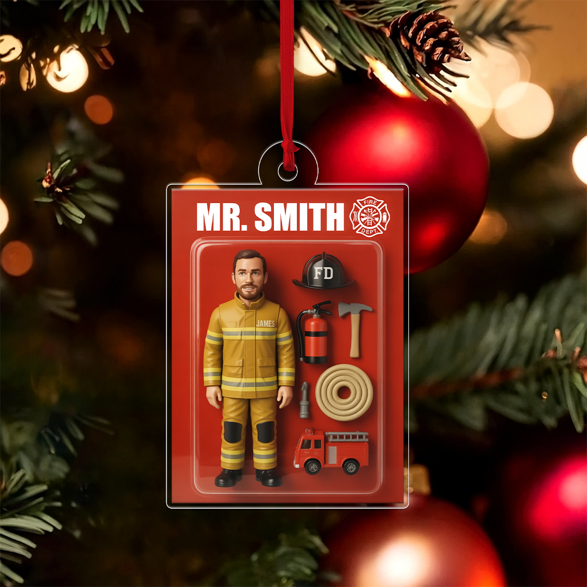 Custom Photo US Firefighter