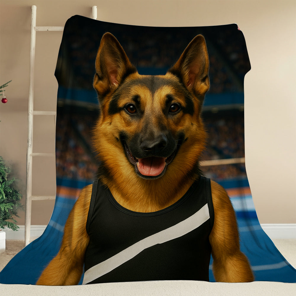 Custom Photo Gymnast Dog BlanketGift For Dog Lovers