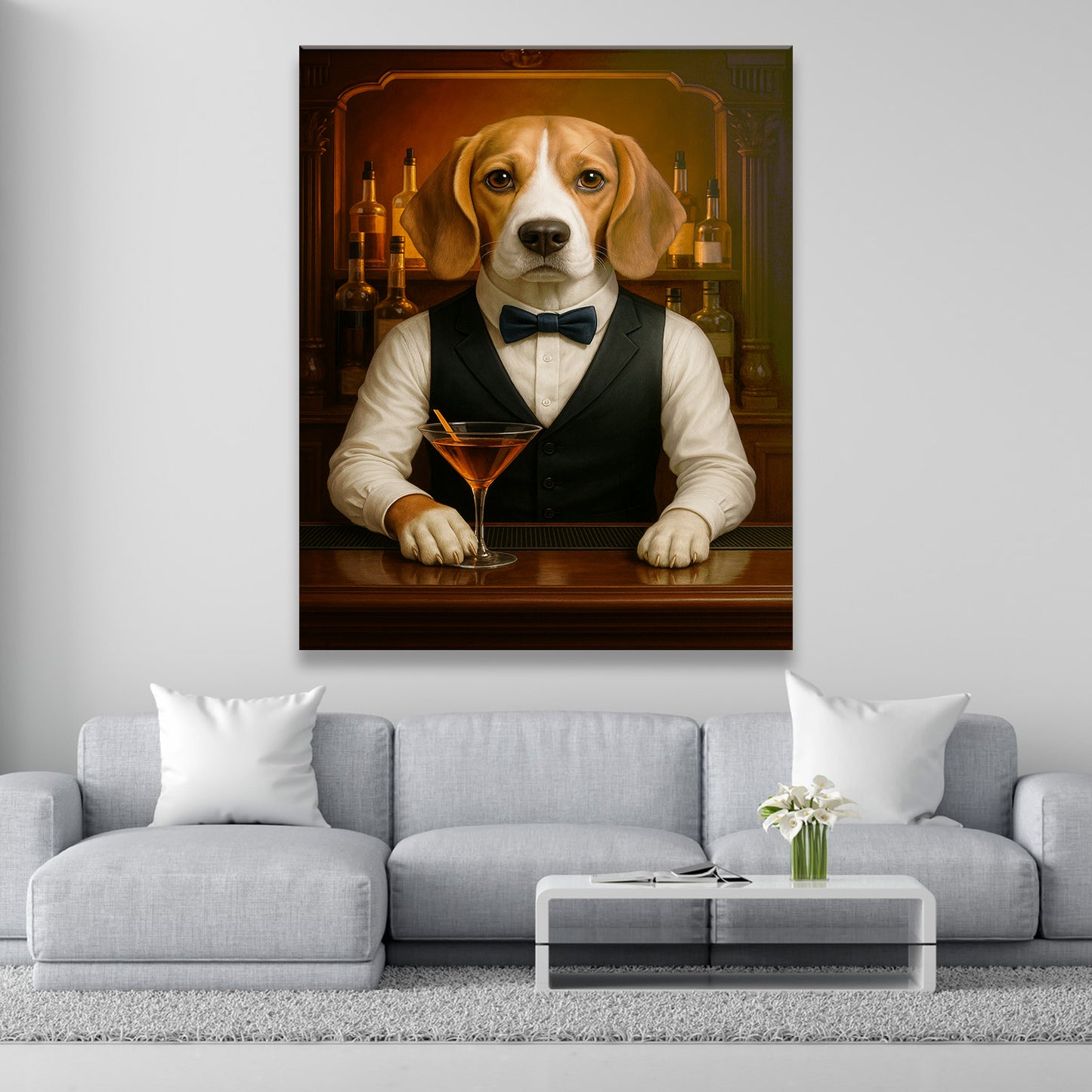 Personalized Dog Portrait Bartender