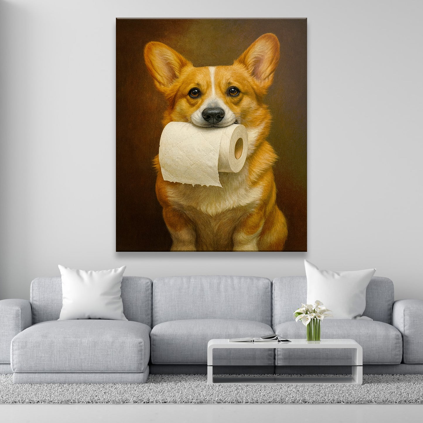 Custom Photo Dog Bathroom Style 18 Canvas Gift For Dog Lovers