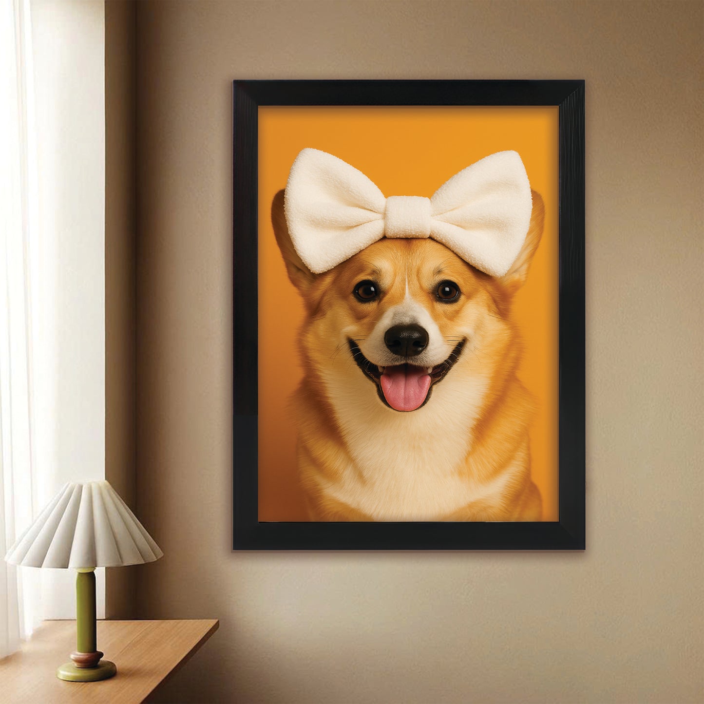 Custom Photo Dog Bathroom Style 37 Canvas Framed Wall Art Gift For Dog Lovers