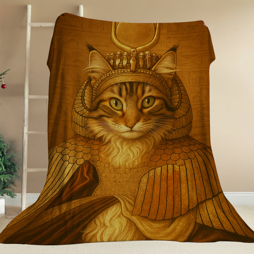 Custom Photo Cleopawtra Cat Blanket Gift For Cat Lovers