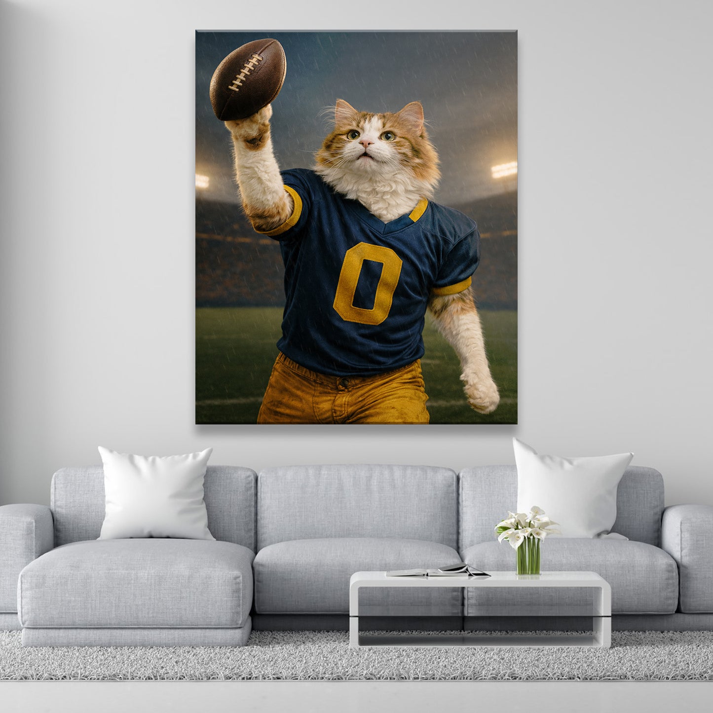 Custom Photo Football Player Canvas Gift For Canvas Lovers