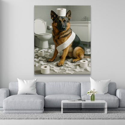 Custom Photo Dog Bathroom Style 19 Canvas Gift For Dog Lovers