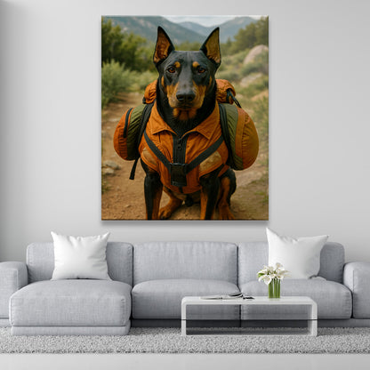 Custom Photo Backpacking Hiking Dog Canvas Gift For Dog Lovers