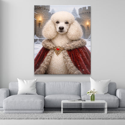 Custom Photo Winter King Royal Canvas Gift For Dog Lovers