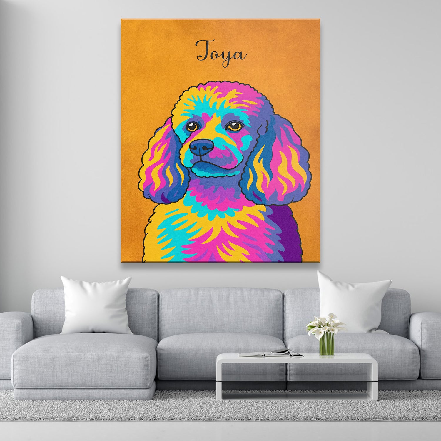 Custom Photo Minimalist Dog Canvas Gift For Dog Lovers