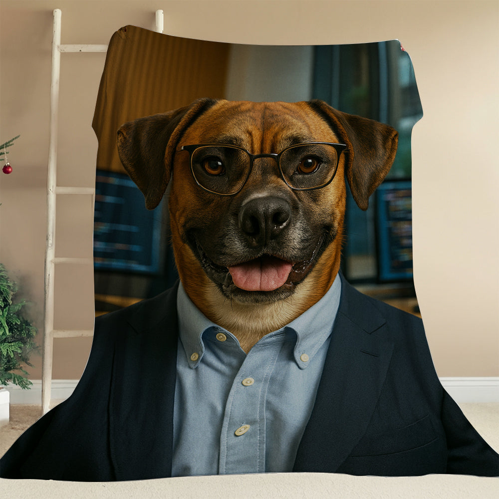 Custom Photo Software Developer Dog BlanketGift For Dog Lovers