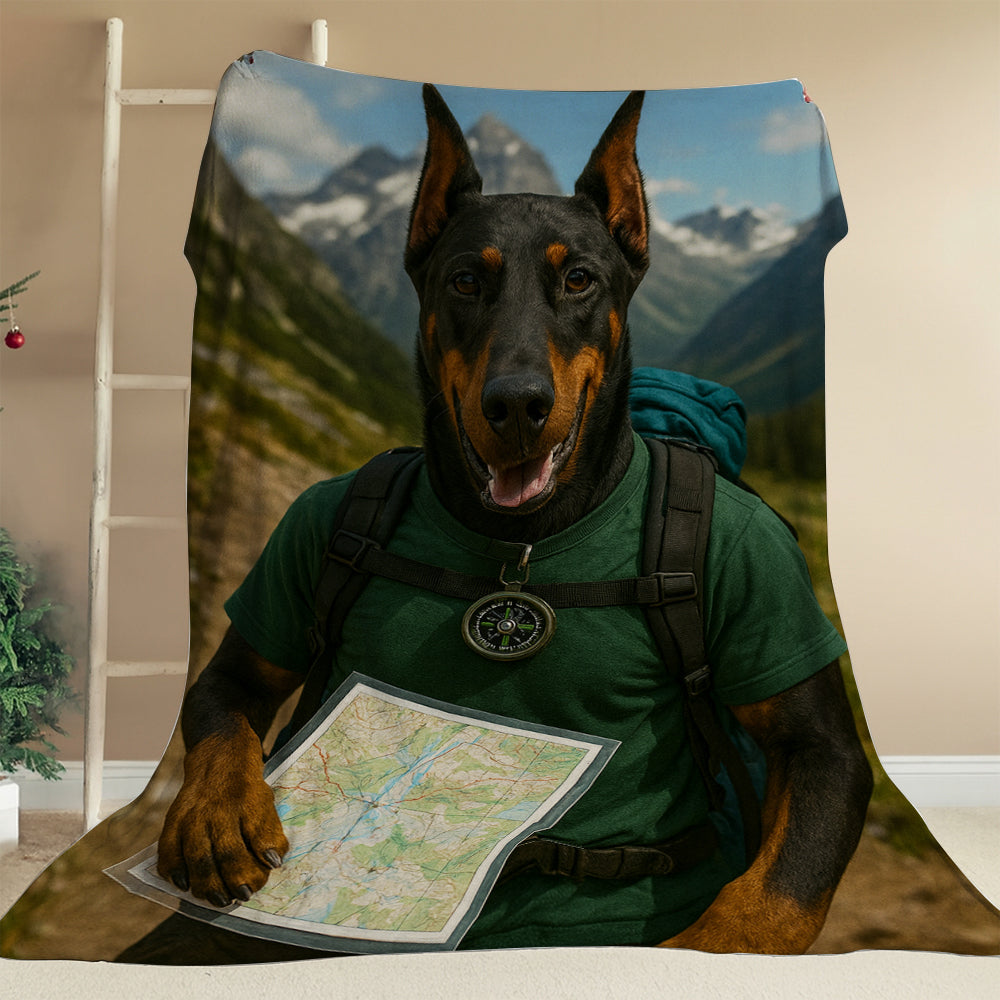 Custom Photo Explorer Hiking Dog BlanketGift For Dog Lovers