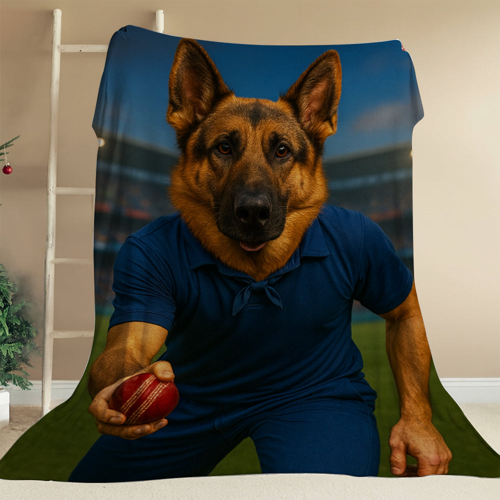 Custom Photo Bowler Dog BlanketGift For Dog Lovers