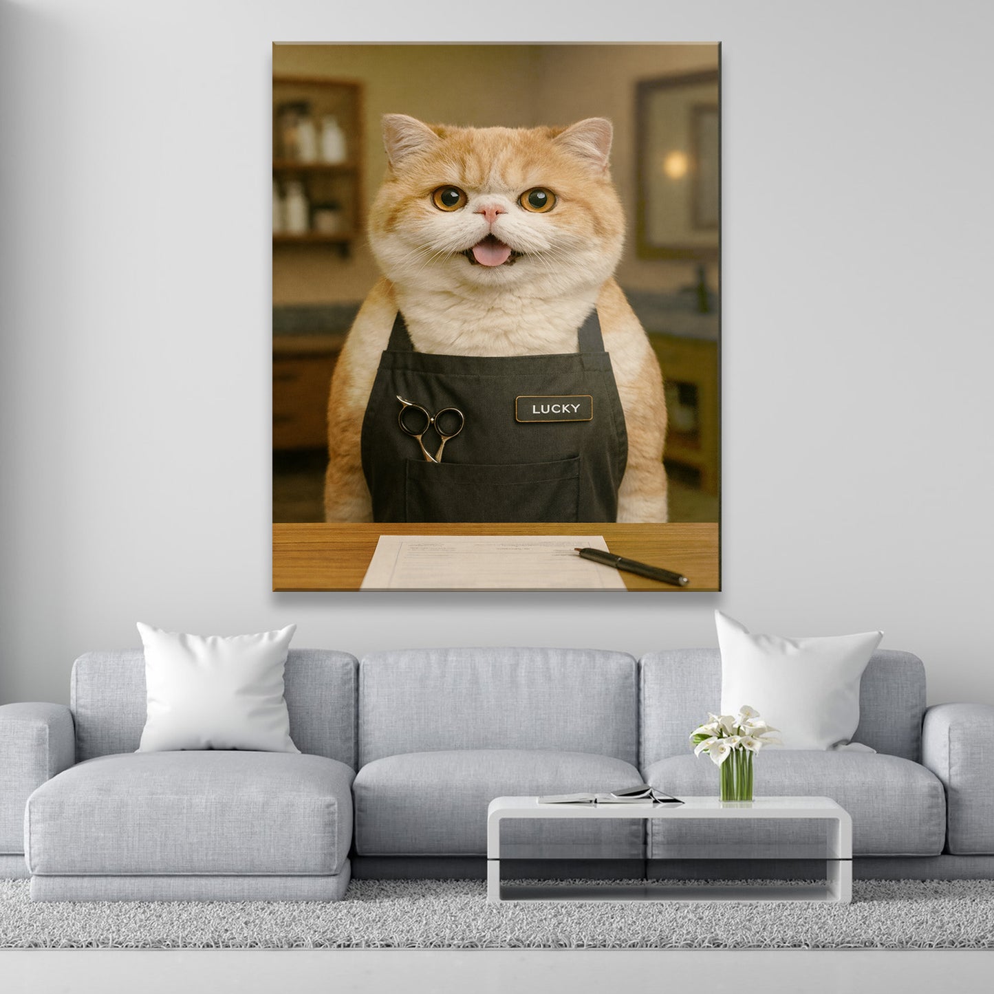 Custom Photo Groomer Canvas Canvas Gift For Canvas Lovers