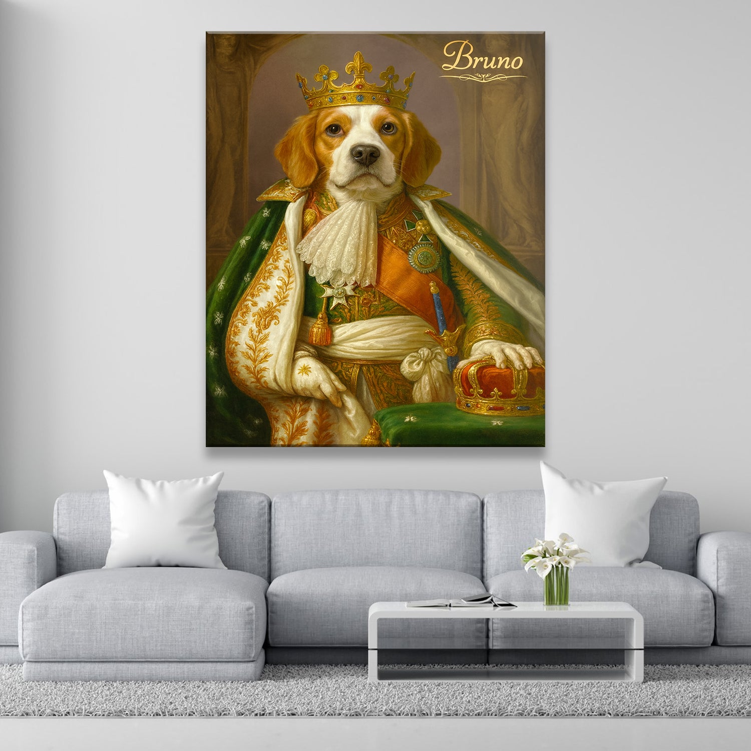 Custom Photo Napoleon Dog Canvas Gift For Dog Lovers