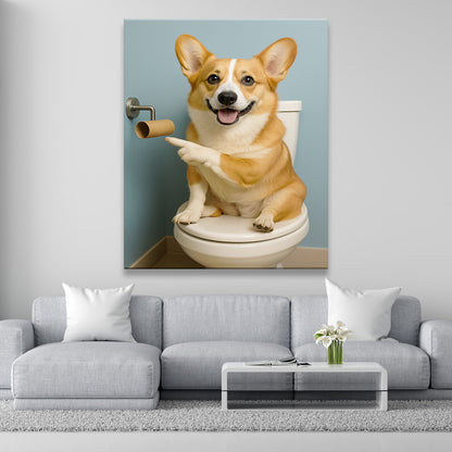 Custom Photo Dog Bathroom Style 33 Canvas Gift For Dog Lovers