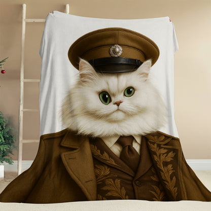 Custom Photo Captain Cat Blanket