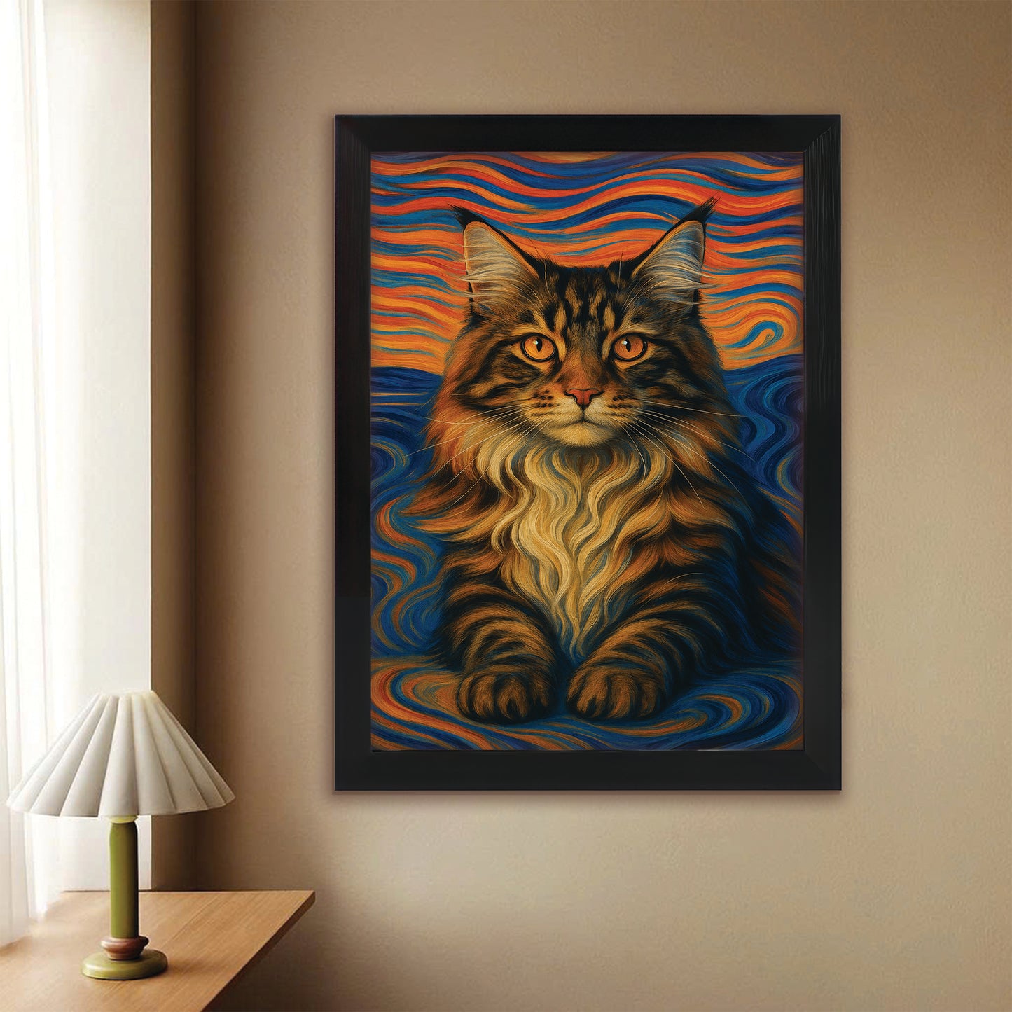 Custom Cat Portrait Expressionist Art