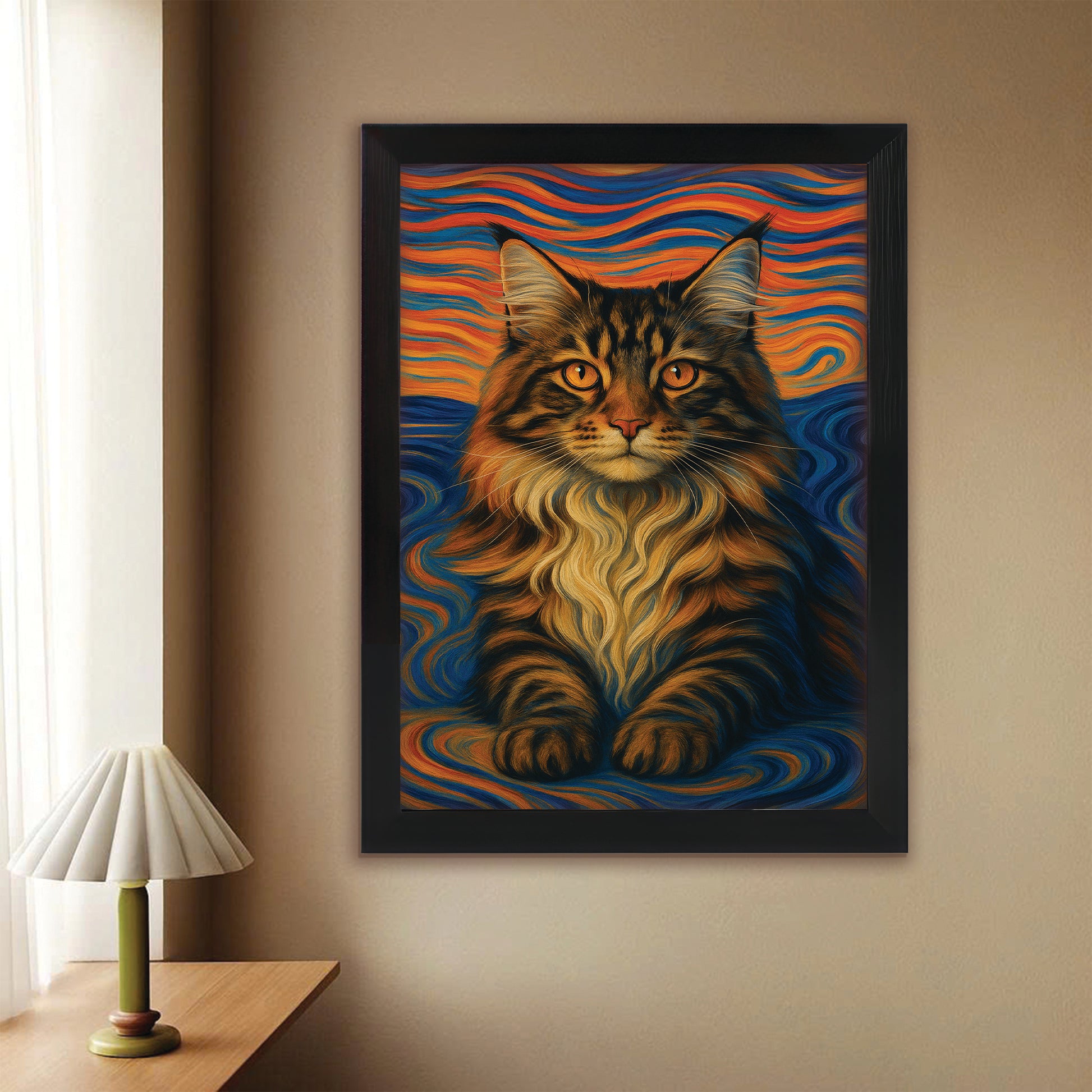Custom Cat Portrait Expressionist Art