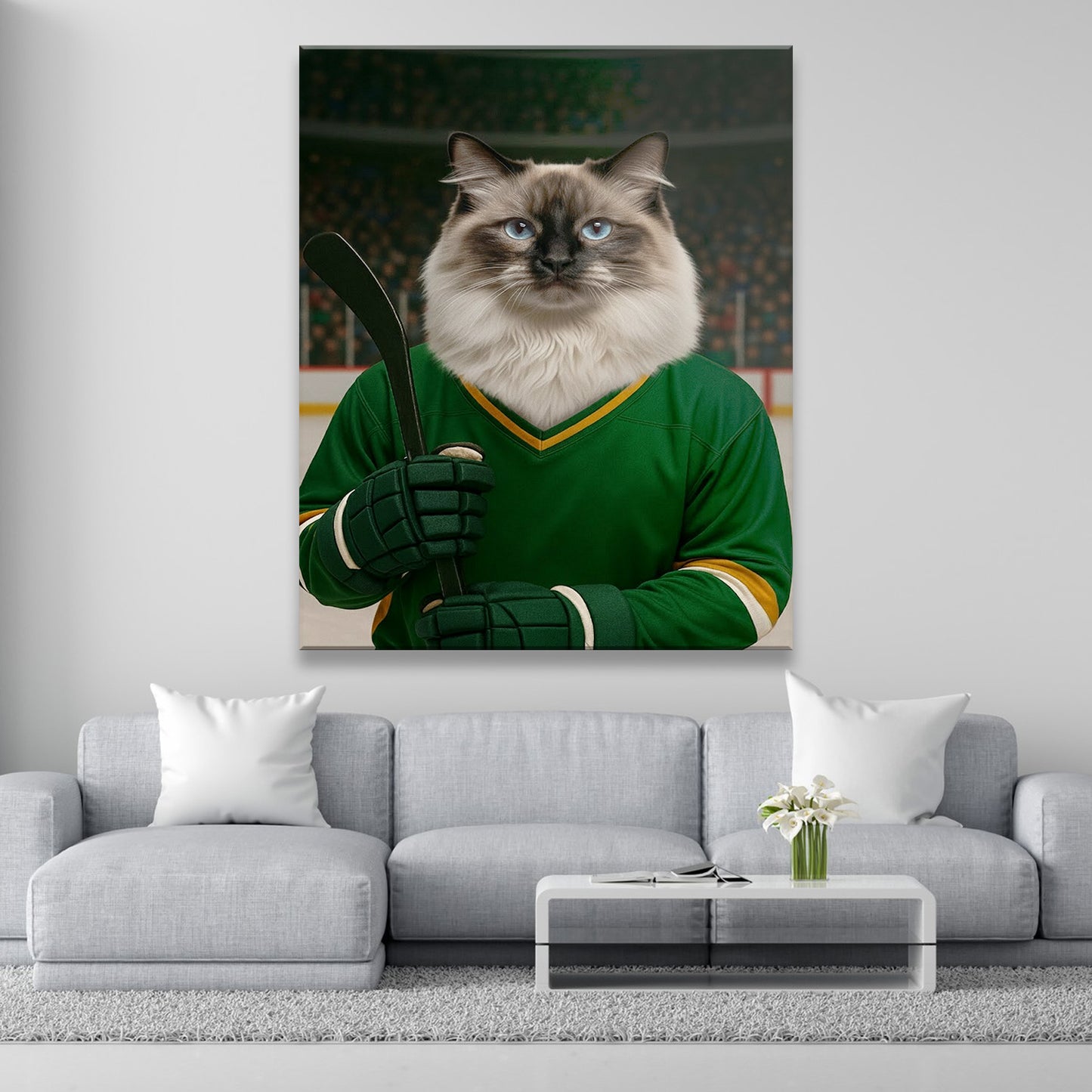 Custom Photo Hockey Player Canvas Canvas Gift For Canvas Lovers