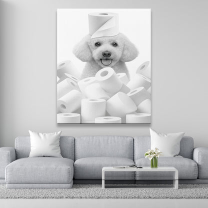 Custom Photo Dog Bathroom Canvas