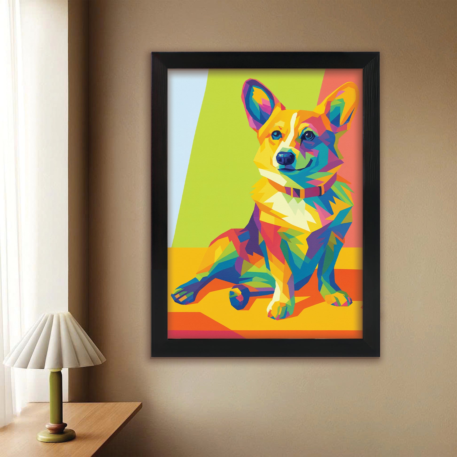 Custom Photo Pop Art Canvas Framed Wall Art Gift For Dog Lovers