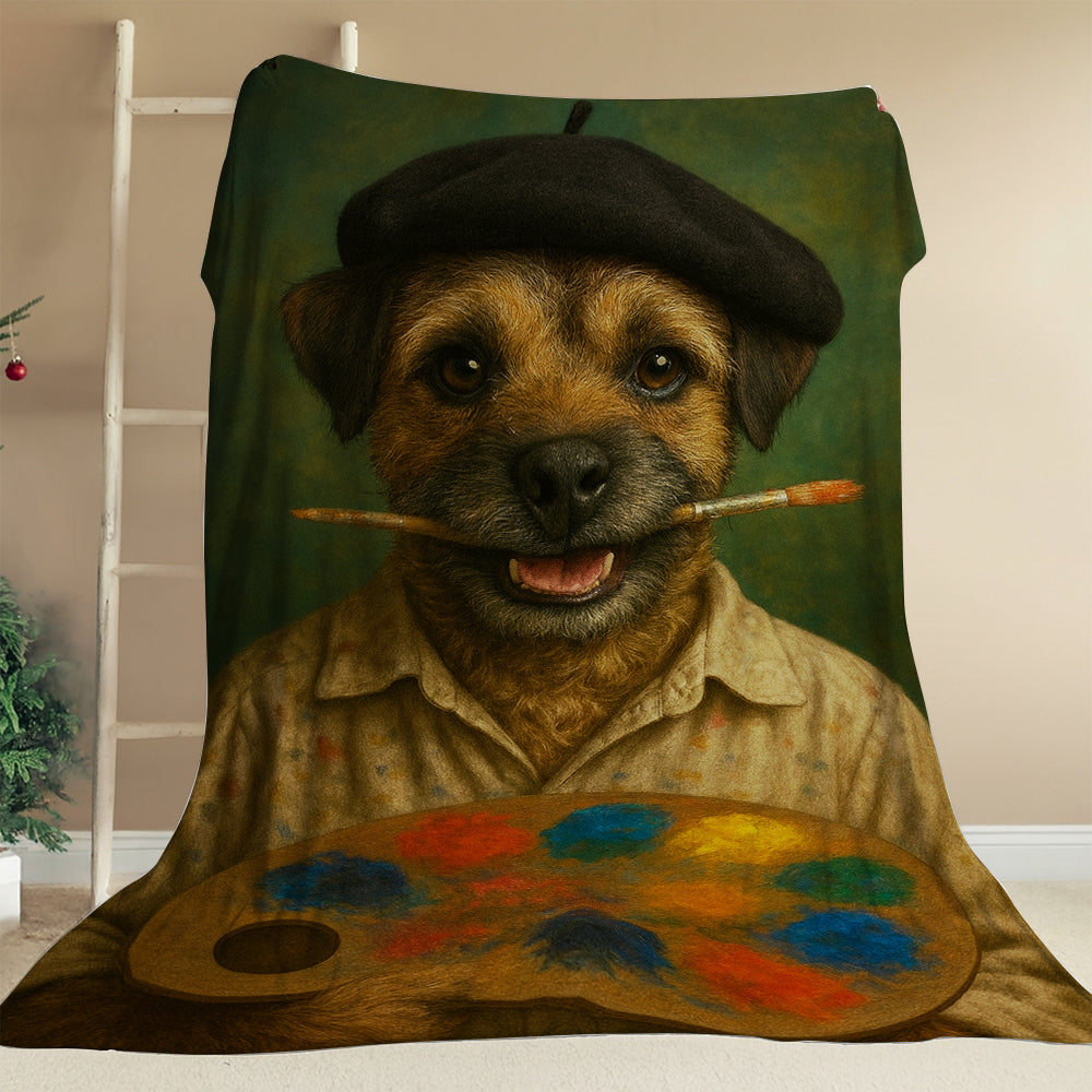 Custom Photo Artist Dog BlanketGift For Dog Lovers
