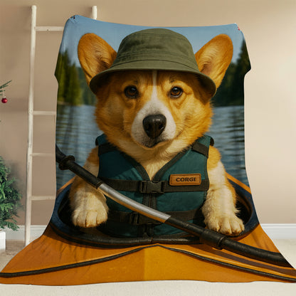 Custom Photo Kayak Dog BlanketGift For Dog Lovers