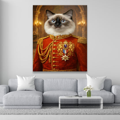 Custom Photo Royal King Cat Style 02 Canvas Gift For Cat Lovers