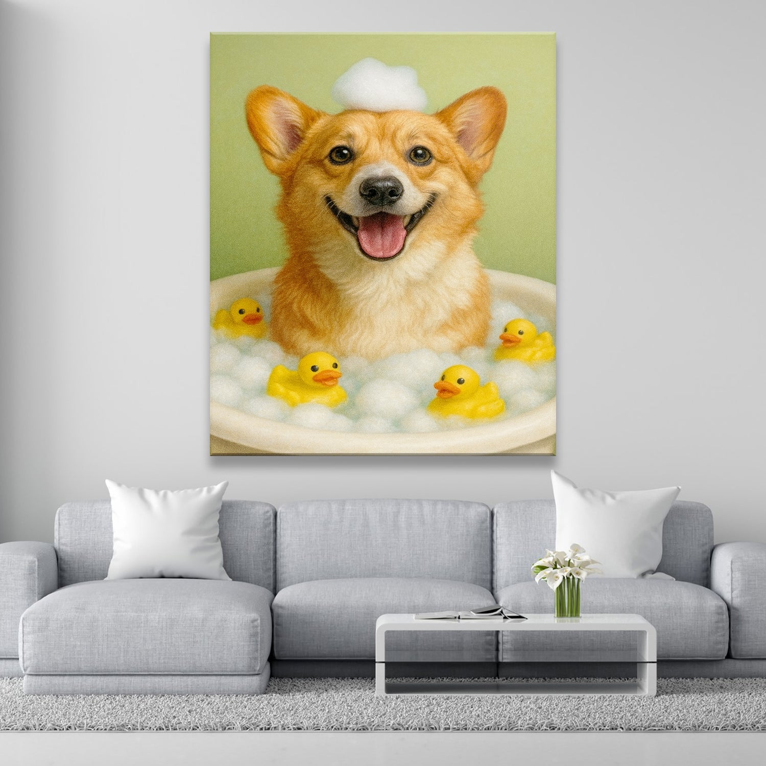 Custom Photo Dog Bathroom Style 25 Canvas Gift For Dog Lovers