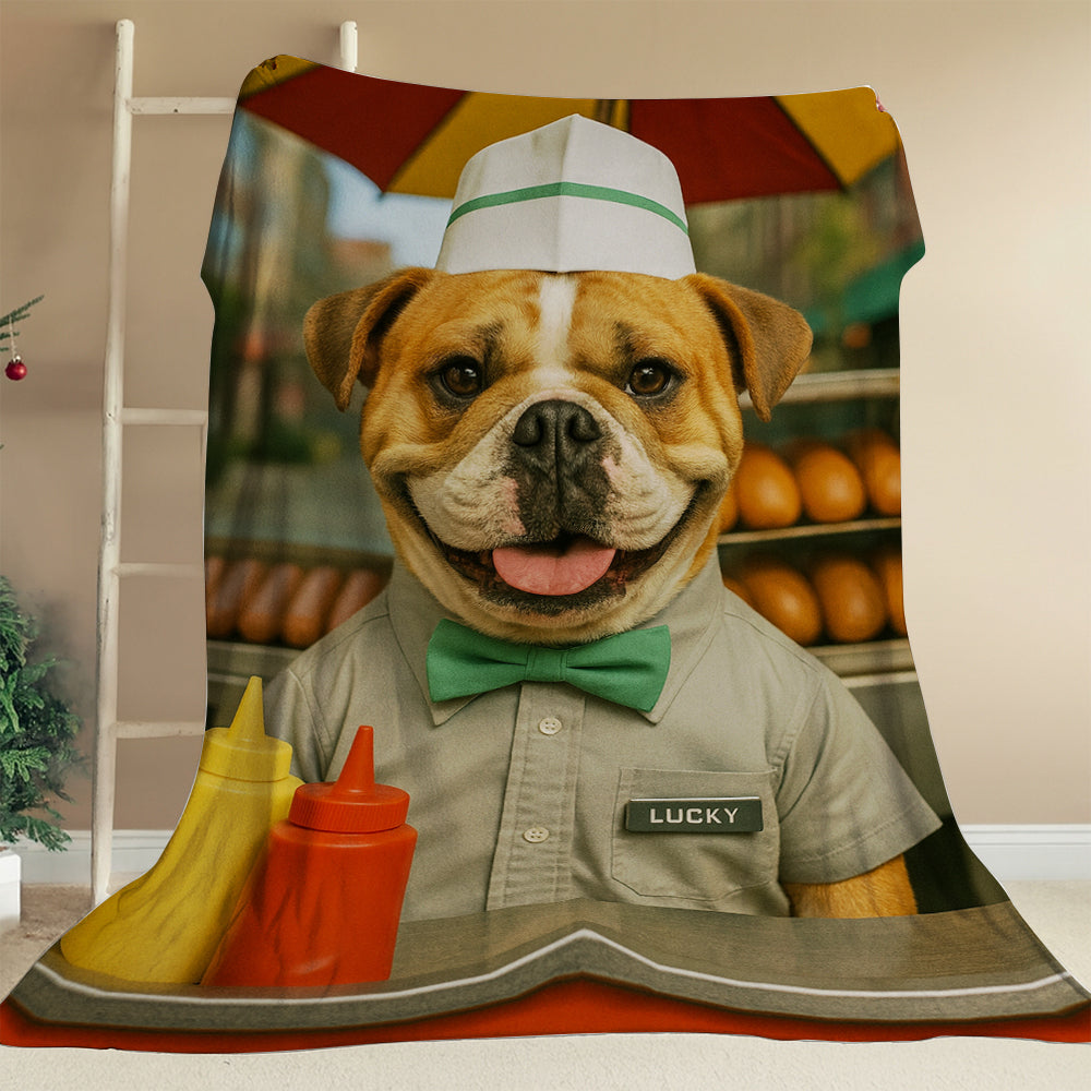 Custom Photo Hot Dog BlanketGift For Dog Lovers