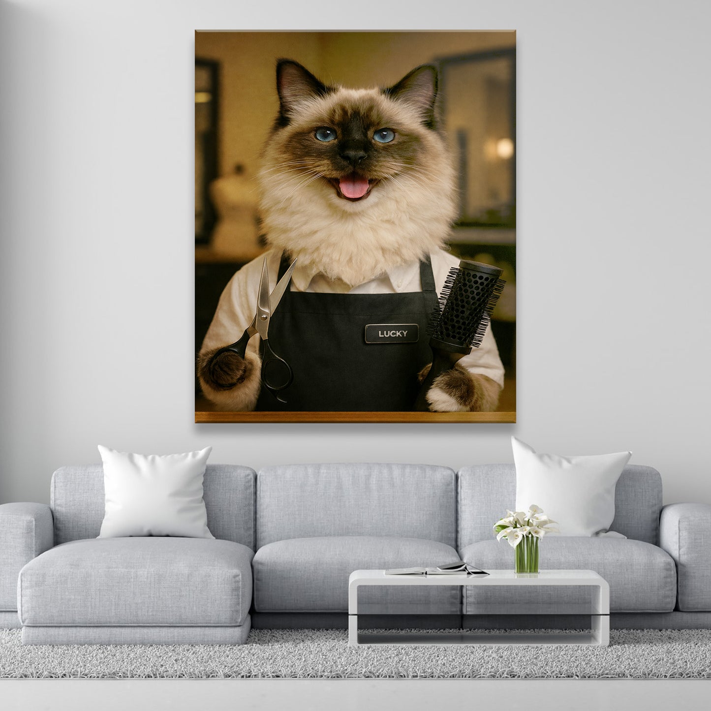 Custom Photo Hair Stylist Canvas Canvas Gift For Canvas Lovers