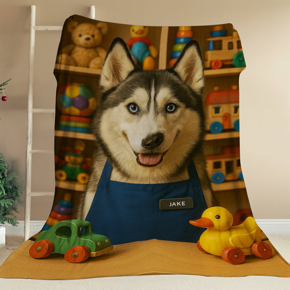 Custom Photo Toy Store Dog BlanketGift For Dog Lovers