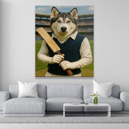 Custom Photo Cricket Dog Canvas Gift For Dog Lovers