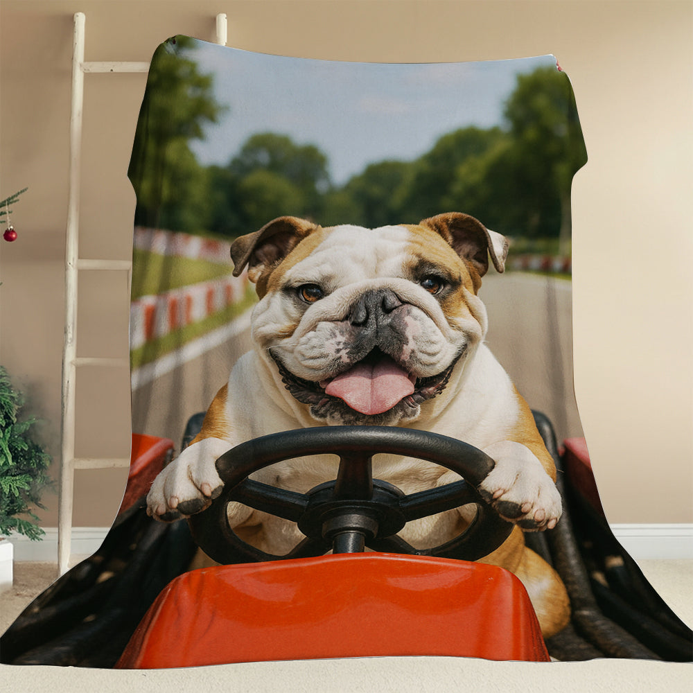 Custom Photo Dog Go Kart BlanketGift For Dog Lovers