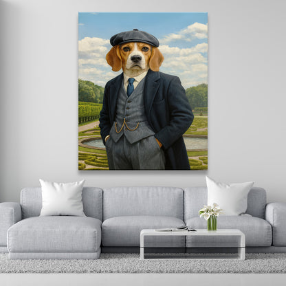 Custom Photo Pawky Blinder Dog Canvas